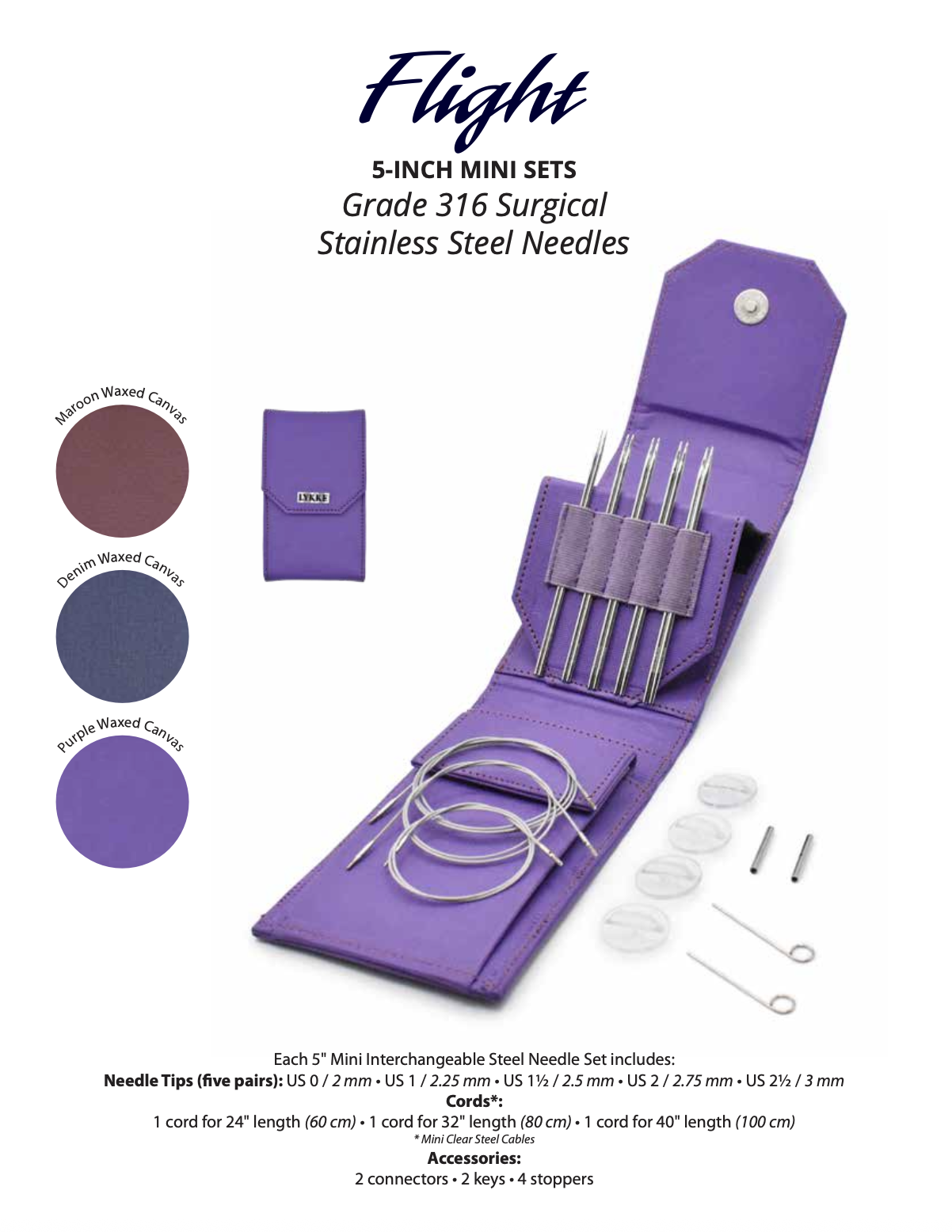 LYKKE Flight Needle Sets – Stainless Steel with Swivel Cables